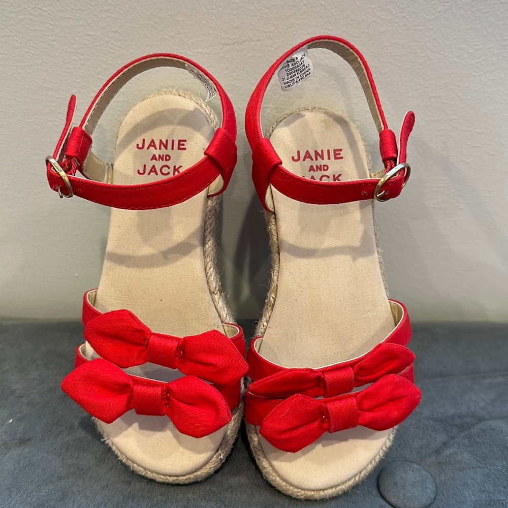 Janie and Jack red sandals
